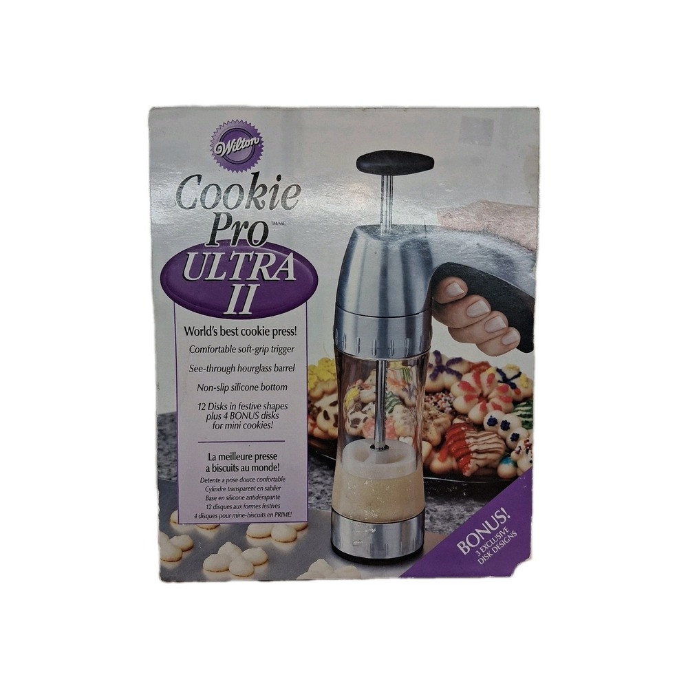 Wilton Cookie Pro Ultra II Cookie Press Complete Set‎ 19 Disks Spritz Cooky